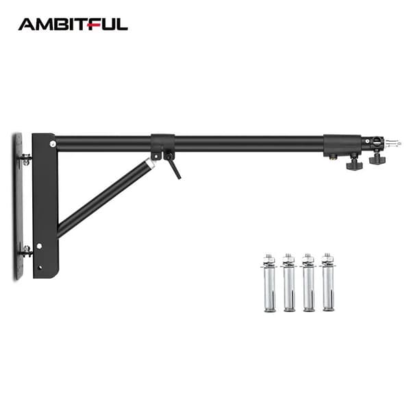 Boom Arm Lys Stativ, Justerbar Længde 80-136 cm, Robust Aluminiumlegering Konstruktion,Boom Arm Lys Stativ