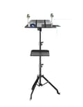 Miniatyrbillede 1 af 2: Projektor Tripod Stativ, Justerbar Højde 23 til 63 Tommer, Robust Metal Konstruktion,145 cm med hjul