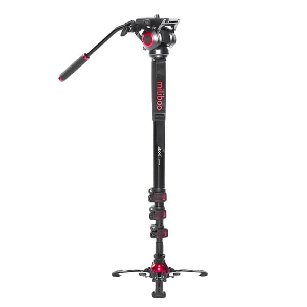 Kamera Monopod, Flydende Draghoved, Professionelt Stativ, Aluminium