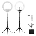 Miniatyrbild 2 av 2: LED-ringlampa, 100W, stativ, Vit