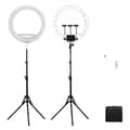 Miniatyrbild 1 av 2: LED-ringlampa, 100W, stativ, Vit
