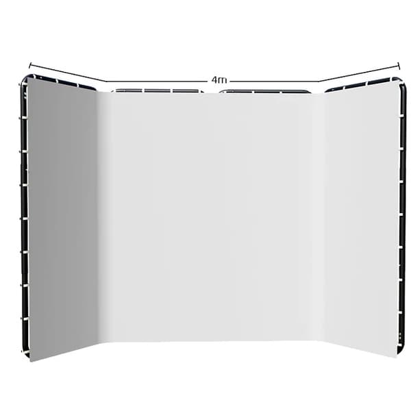 Fotograferingsbakgrundsställning, grönt skärmsvägg, utomhus omklädningsrum, 240x400cm Vit