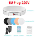 Miniatyrbillede 2 af 2: Elektrisk roterende plade, 360-graders visning, fjernbetjent,EU 220V