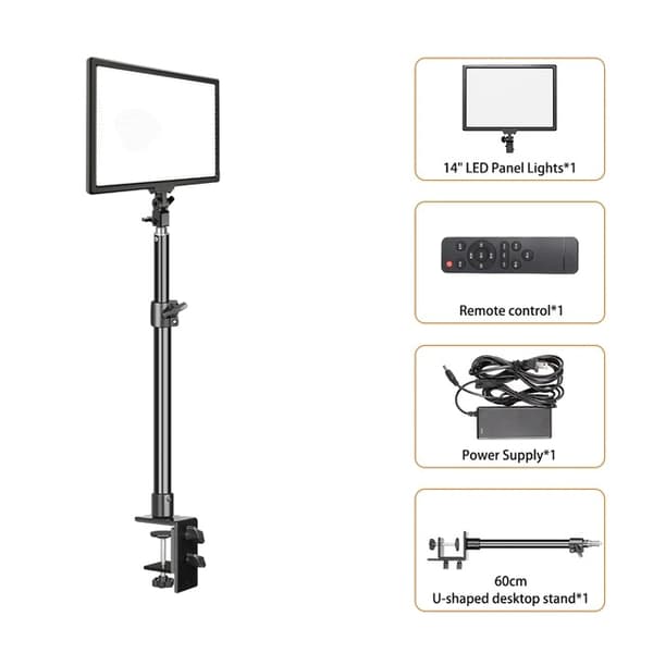 LED-videovalo, himmennettävä paneeli, kolme värimoodia, U-teline