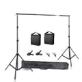 Miniatyrbild 1 av 2: Fotostudio bakgrundsställ, justerbar höjd, bärbar bärväska, 2,6Mx3M, Ny Flexibel Sandsäck