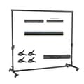 Miniatyrbild 1 av 2: Bakgrundsstödsystem, justerbar höjdstativ, hållbar konstruktion, mångsidig användning,2Mx3M, Med hjul