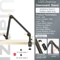 Miniatyrbillede 2 af 2: Skrivebords mikrofonstativ, 360 graders gimbal, justerbar højde, aluminiumlegering konstruktion,LS25 Mikrofonarm