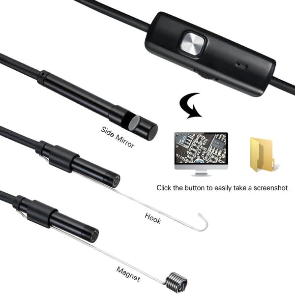 2 m USB Endoskop Kamera Vattentät IP67 Mjuk Sladd Android / PC