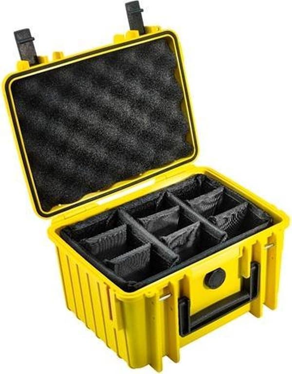 B&W International Type 2000 Outdoor Case sis. osastojen jako - keltainen