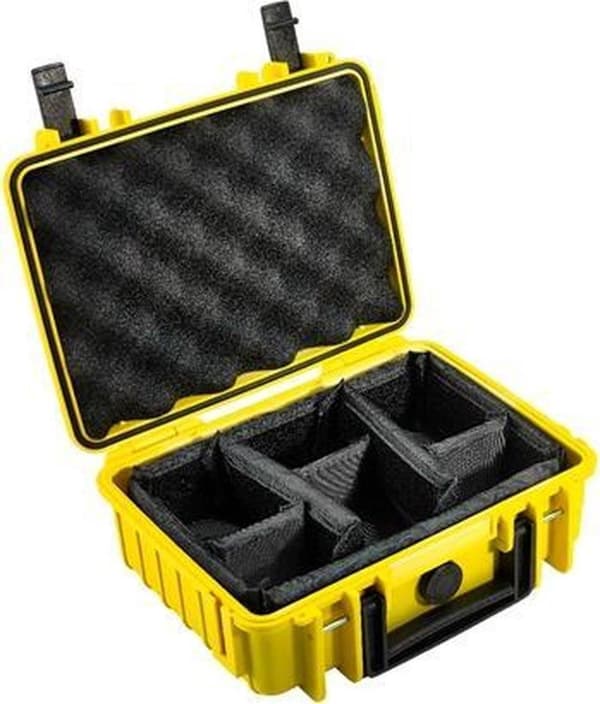 B&W International Type 1000 Outdoor Case sis. osastojen jako - keltainen