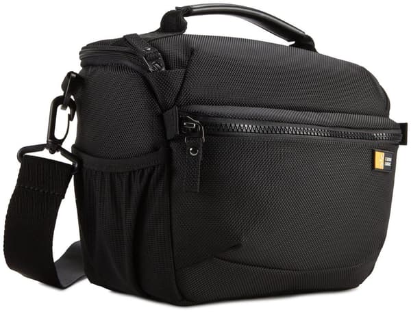 Case Logic Bryker - Skuldertaske til digitalkamera med linser - 1680D Polyester - Sort