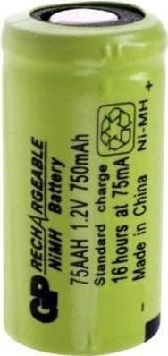 GP-batterier specialbatteri 2/3 AA flad-top NiMH GP75AAH 1,2 V 750 mAh (30075AAH)