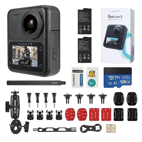 Kandao QooCam 3 360° actionkamera - Motorcykel Combo (Q23G-03)