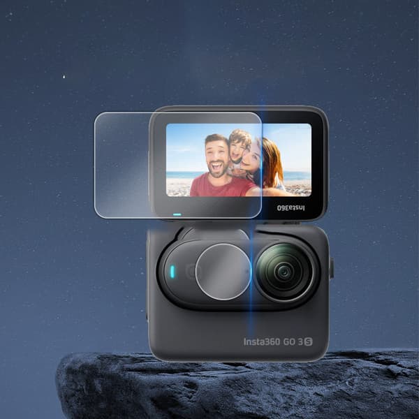 INF Beskyttelsespakke for Insta360 GO 3S: Herdet glass skjermbeskytter & linsebeskytter