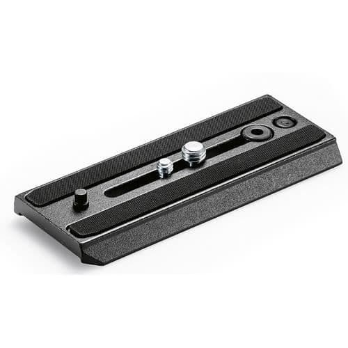 MANFROTTO 500PLONG snabbkopplingsplatta i svart aluminium - 80g