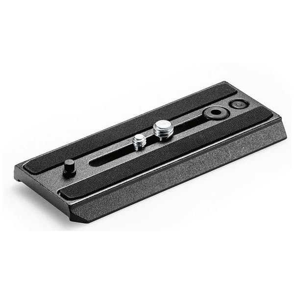 MANFROTTO 500PLONG snabbkopplingsplatta i svart aluminium - 80g