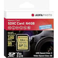 Miniatyrbild 1 av 2: SDXC-kort - AGFAPHOTO - 64GB - UHS I - V30 - High Speed U3