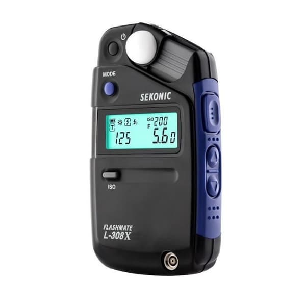 3 i 1 ljusmätare - SEKONIC - FLASHMATE L-308X - Mätning av infall/reflekterat ljus - Bakgrundsbelyst LCD-skärm