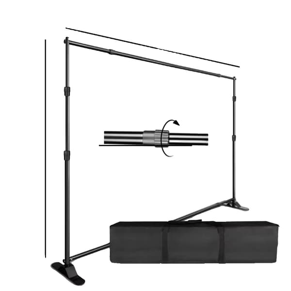 Backdrop Ställkit, Justerbara Mått, Tungt Viktstöd,2,7x3,4M