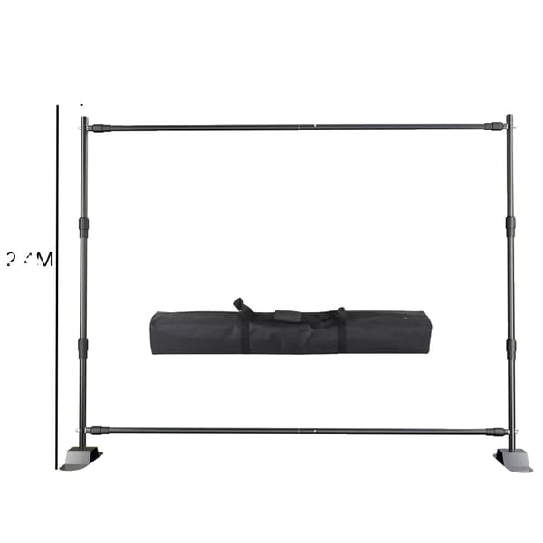 Backdrop Ställkit, Justerbara Mått, Tungt Viktstöd,2,4x3,0M