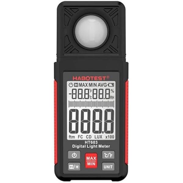 Digital luxmeter - HABOTEST - HT603 - Svart färg - Hög precision - Lätt att använda