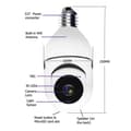 Miniatyrbild 4 av 11: 360° WiFi IP Kamera med Lutningsfunktion, Mörkerseende, Rörelsedetektering, 2-vägs ljud och LED-Ljus