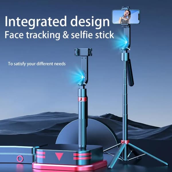 Selfiestick med Intelligent Ansiktsspårning och AI Gesterstyrning inkl. ljus