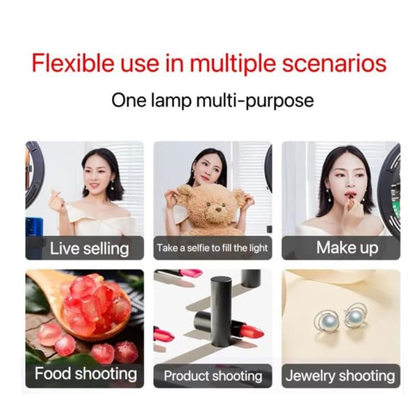 LED Ring Light – Perfekt Ljussättning för Makeup, Livestreaming och Fotografi!