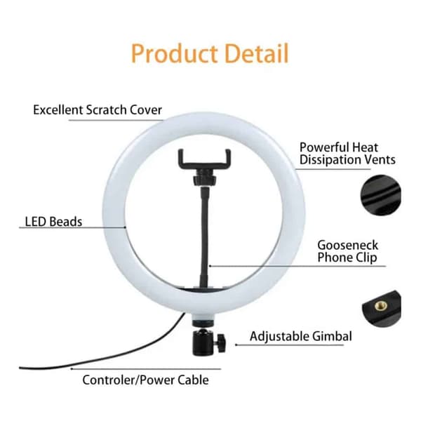 LED Ring Light – Perfekt Ljussättning för Makeup, Livestreaming och Fotografi!