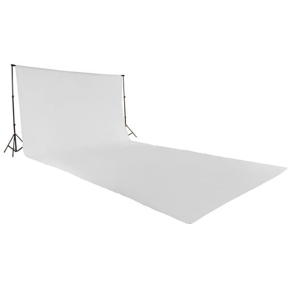 Fotobakgrund / Backdrop set 3x6m med väska - vit