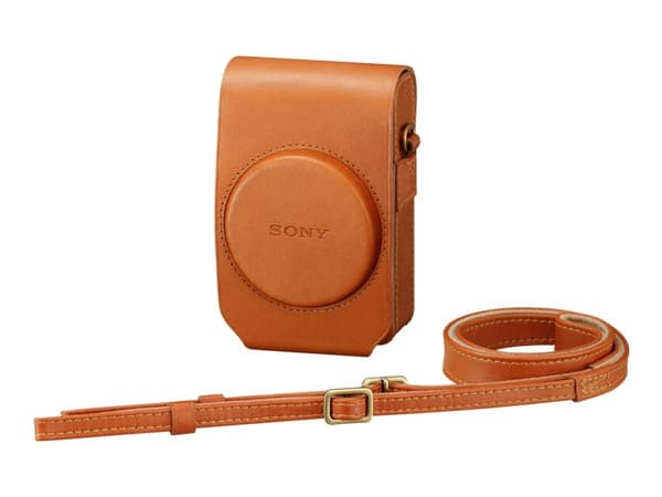 Sony LCS-RXG - Kameralaukku - nahka - ruskea - Cyber-shot DSC-HX80, DSC-HX90, DSC-HX90V, DSC-HX90V, DSC-RX100, DSC-WX500, DSC-WX700
