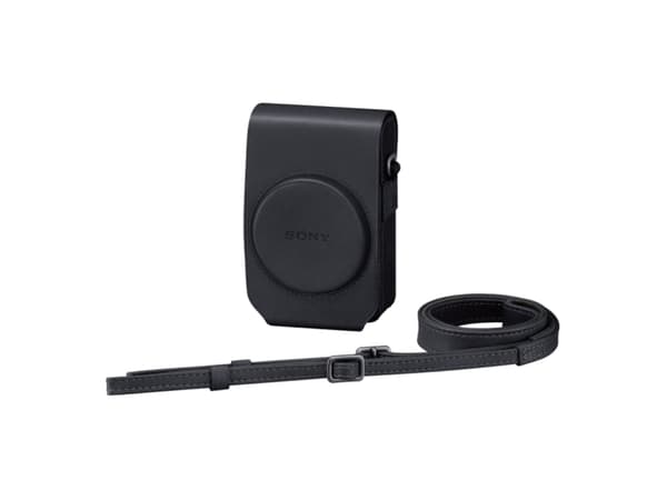 Sony LCS-RXG - Eske for kamera - lær - svart - for Cyber-shot DSC-HX80, DSC-HX90, DSC-HX90V, DSC-RX100, DSC-WX500, DSC-WX700