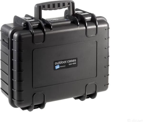 B&amp;W outdoor.cases Type 4000 - Kovakotelo - polypropeeni - musta