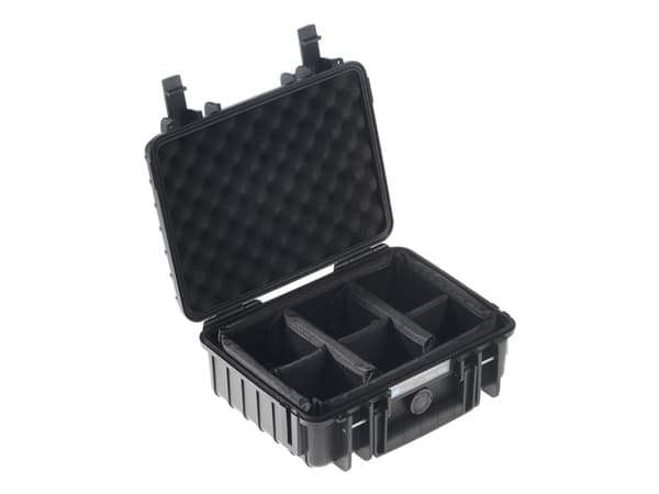 B&W outdoor.case Type 1000 - Kova kotelo - polypropeeni - musta