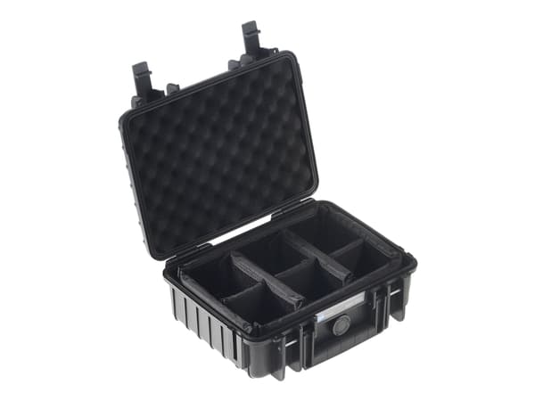 B&W outdoor.case Type 1000 - Kova kotelo - polypropeeni - musta