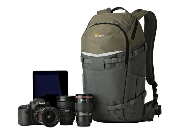 Lowepro Flipside Trek BP 350 AW, Reppukotelo, Mikä tahansa tuotemerkki, DSLR, Olkahihna, Vihreä, Harmaa