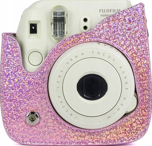 Pokrowiec LoveInstant Futerał Etui Pokrowiec Do Fujifilm Instax Mini 9 8 / Różowy Błysk