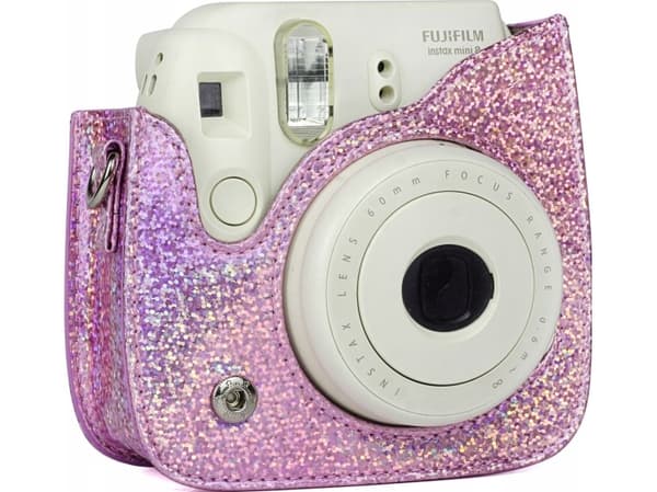 Pokrowiec LoveInstant Futerał Etui Pokrowiec Do Fujifilm Instax Mini 9 8 / Różowy Błysk