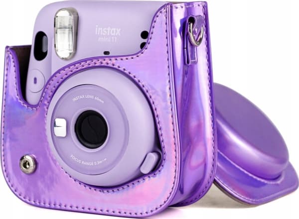 LoveInstant Bag Carrying Case Pouch Case For Fujifilm Instax Mini 11 - Purple/Flash