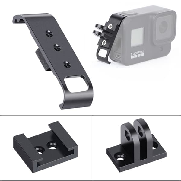 Sidebeskyttelse med Cold Shoe Mount & Tripod Adapter til GoPro HERO8