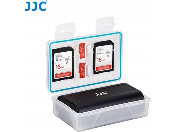 JJC Pouch Case Pouch Batteri/Oppladbart batteri + SD/MicroSD-minnekort