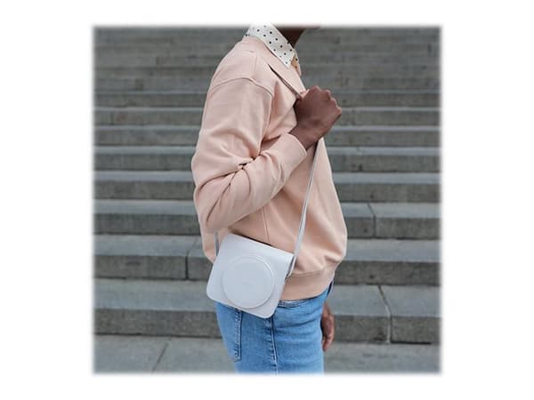 Fujifilm - Fodral för kamera - polyuretanläder - kritvit - för Instax SQUARE SQ1