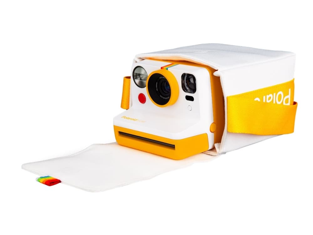 Polaroid - Bärväska för kamera - polyester - vit, gul - Polaroid Rainbow Branding - för Now