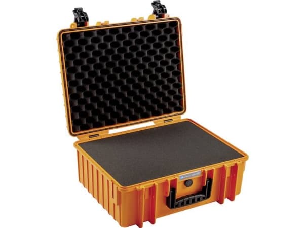 B&W Outdoor Case Type 6000 with pre-cut foam (SI) orange