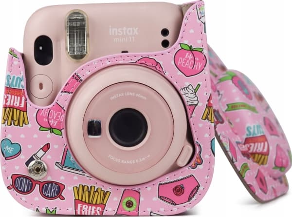 LoveInstant pussi Kotelo Pussi Fujifilm Instax Mini 11 - sirut / vaaleanpunaista