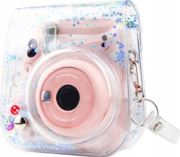LoveInstant Case Case Cover For Fujifilm Instax Mini 11 / Transparent Paljetter Blå