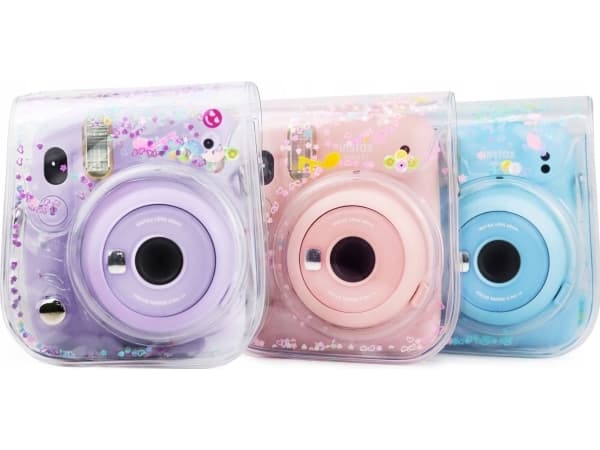 LoveInstant Case Case Cover For Fujifilm Instax Mini 11 / Transparent Paljetter Rosa
