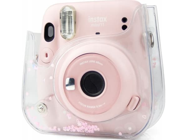 LoveInstant Case Case Cover For Fujifilm Instax Mini 11 / Transparent Paljetter Rosa