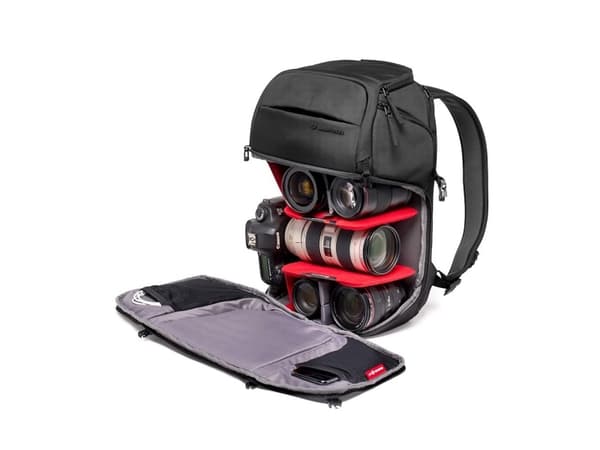 Manfrotto MB MA3-BP-FM, Ryggsäck, Universal, Axelrem, Fack för bärbar dator, Svart
