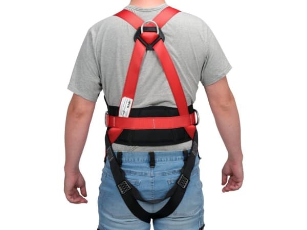 Yato YT-74220, Helkroppssele, EN 361:2002, EN 358:2018, Svart, Röd, Öljett, Sidosläppspänne, Polyester, 5 År